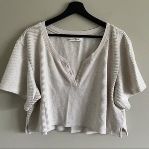Abercrombie waffle knit crop